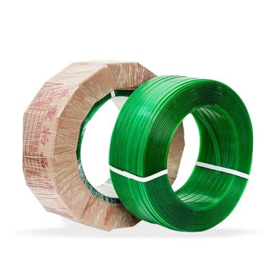 China Green Plastic PP PET Strap Steel Strip 19x1.2mm Packing Bundling for sale