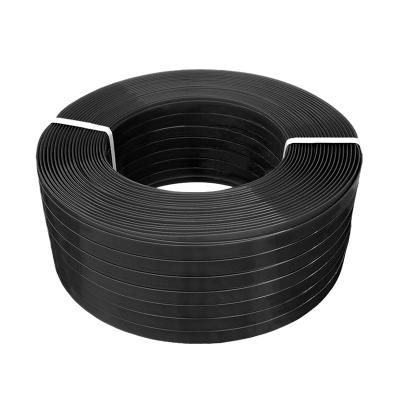 China OEM PP PET Strap Black Plastic Steel Strip Band Packaging Bundling SY1610-16*1.0mm zu verkaufen