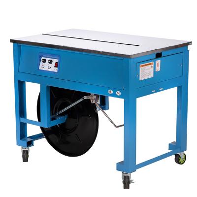 China Automatic Baling Machine Electric Double Motor Strapping Belt Tighten One Carton Hot Melt PP Plastic Belt for sale