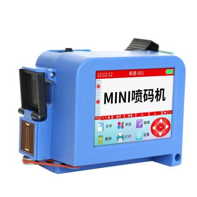 China Blue Mini Standard 2.4 Inch Screen Printer Plastic Bag Carton Bottle Cap Can Printer for sale