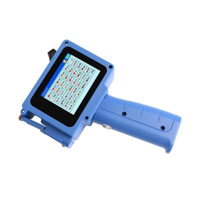 China Blauw 2,8 inch scherm slim handheld klein inkjet machine half inch voedsel verpakking productie datum codering machine Te koop