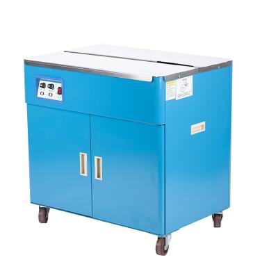 China MH-TDM-96 Blauwe dubbele motor automatische warm gesmolten kartonbandmachine PP-verpakkingsgordel Te koop