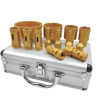 China M14 Hole Drill Diamond Opener set Alu portable box package DIY Tool Vavcuum Brazed for sale