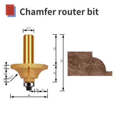 Κίνα CNC Chamfer εργαλείων χάραξης συγκολλημένος μαρμάρινος γρανίτης πετρών διαμαντιών κομματιών δρομολογητών κενό προς πώληση