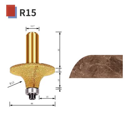 China Diamond vacuum brazed tool R5/R8/R10/R15/R18 engraving stone marble granite for sale