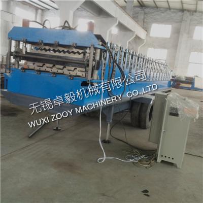 China Portable IBR Sheet Double Layer Roll Forming Machine 7.5KW With Hydraulic Cutting for sale