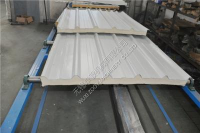 China Galvanized Steel Wall Panel Continuous Pu Sandwich Panel Production Line 2-5m/min for sale