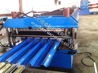 China High Ribs For Roof Panel Roll Fomring Machine With Hydraulci Press Cutting and PLC Control System for sale