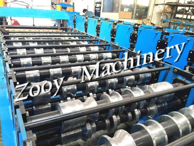 China Roof Tile / Roof Panel Roll Forming Machine Panasonis PLC Control for sale