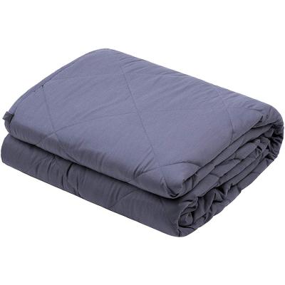 China Therapy Luxury Heavy 25LBS Help Sleep Therapy Cotton Weighted Blanket for sale