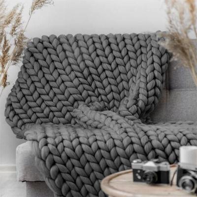 China Anti-Static OEM High Quality Handmade Knitted Chunky Weighted Blanket for sale