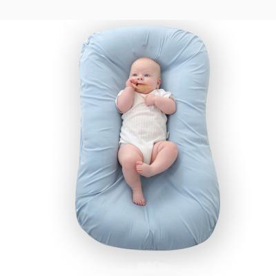 China Air-permeable Portable 100% Cotton Crib Infant Floor Seat Braided Original Newborn Lounger for sale