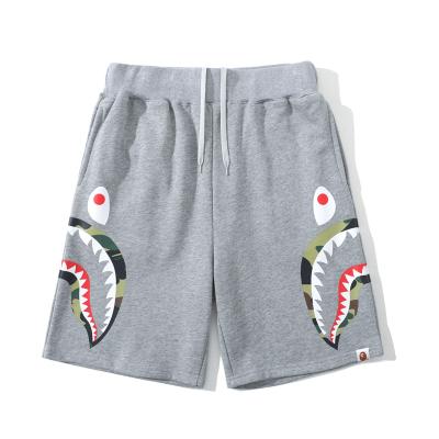 China Wholesale 2021 BAPE New Anti-wrinkle Camouflage Cargo Shorts design side hot shark printing mens hip pop casual sports for men for sale