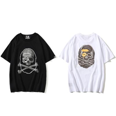 China 1:1 Original Edition Fashion New Arrival Japan Brand Hip Hop Skull Bape Bape Anti-Wrinkle Bathing Monkey T-shirt Shirts Tee Shirts unisex men for sale