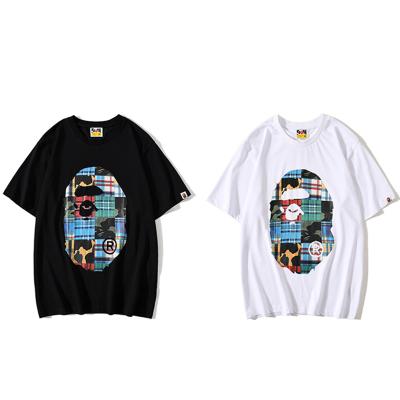 China 1:1 Bape Original Edition Fashion Japan O Round Neck Sleeve Anti-Wrinkle Cotton Short Sleeve 100% Short Sleeve Bathing Monkey T-shirt Tee Men for sale