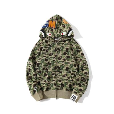 China 1:1 source edition monkey shark jacket bape hoodie bape hoodie cheap wholesale MEN'S bape camouflage slippers Anti-wholesale MEN camouflage slippers zipper bape hoodie streetwear wrinkled for sale