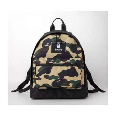 China New BAPE Men's Monkey Camouflage Large Capacity Backpack College Bag Women's Waterproof Waterproof Men's New Casual for sale