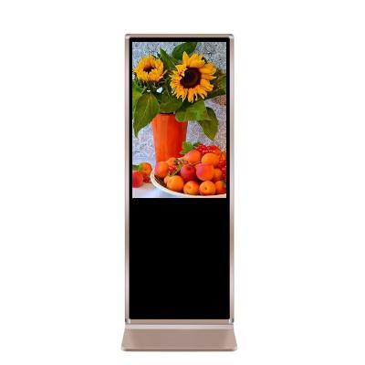 China 43 Inch Floor Stand Indoor Indoor Media Monitor Digital Signage Kiosk Store Announcement Touch LCD Advertising Display Screen Totem for sale