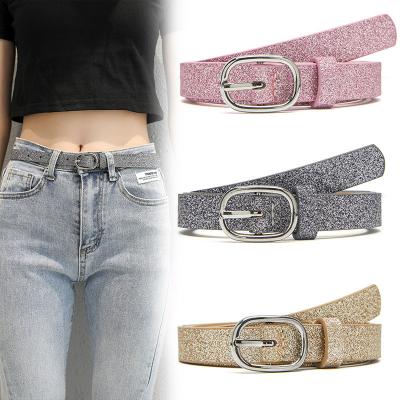 China Pin Buckle Adjustable Skinny Garment Accessories PU Belt Ladies Bling Bling Belt Fashion.Casual Youth Students for sale