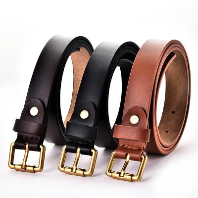 China Fashion.Casual.Business Women Vintage Pin Buckle Belt Genuine Cow Leather Belt For Lady Real Leather Belts OEM Customized Logo Hide Accept for sale