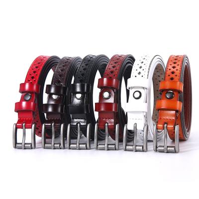 China Fashional Hollow Strap Belt Women Leather Hot Sale Factory Genuine Belt Pin Buckle for sale