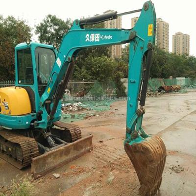 China Machinery Repair Shops Japan Quality Used 5.5 Ton Second Hand Crawler Excavator Kubota 155 Small Mini Excavator With Blade And Breaker Line for sale