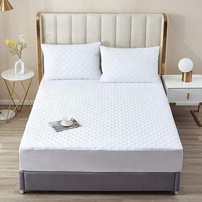 China Waterproof Twin Size Mattress Protector 100% Hood Pad Deep Pocket Waterproof Quilted Soft for sale