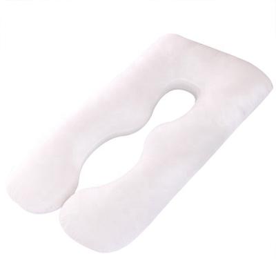 China Memory Large White U Shaped Pregnant Pillow For Body Relax Sleeping Pregnancy Side Pillow for sale