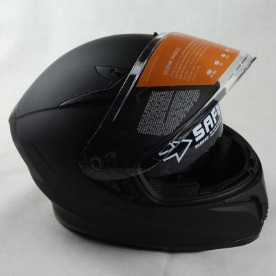 China ABS DOT Full Face Helmet With Motocicleta Cascos Double Visor Matte Black Motorcycle Helmet for sale