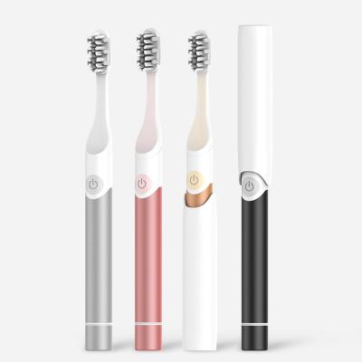 China New Battery Operated ABS SG2102 Automatic Slim Metallic Toothbrush Electric Toothbrush for sale