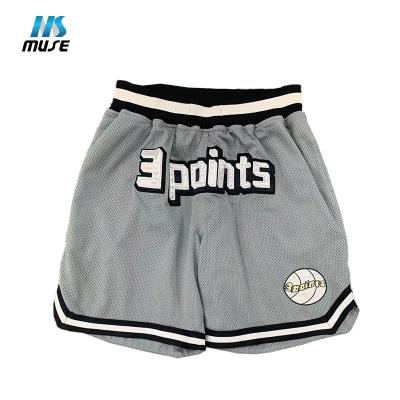 China Sublimation Fashion Emboridery Antibacterial Custom Basketball Shorts Custom Logo For Sale for sale