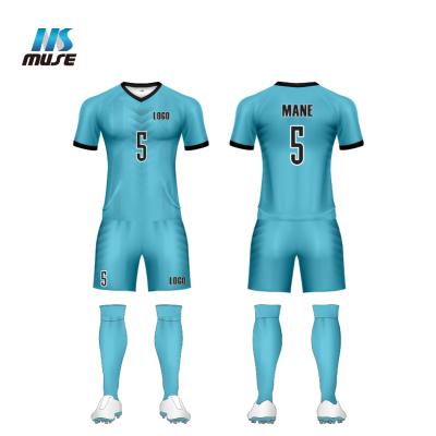 China Quick-drying new design comfortable custom football jersey soccer apparel suit soccer uniform for sale