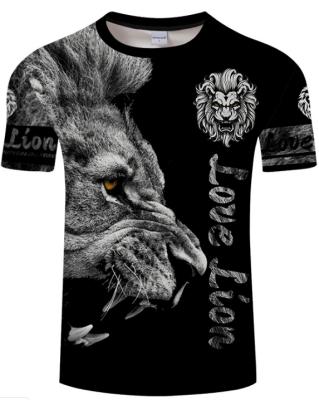 China Anti-wrinkle Short Sleeve Printing Shirts Mens 3D Anima Printing Casual T-shirt For Sale for sale