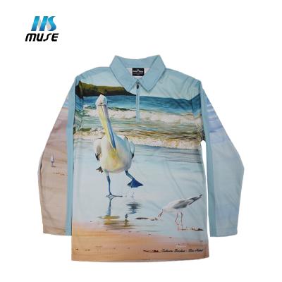 China Professional manufacture fishing long sleeve shirt sublimation fishing shirt for sale size acceptable for sale