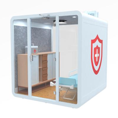 China Indoor Temporary Medical Movable Medical Movable Soundproofing Room Soundproofing Room Detachable Ground Wheel For Exhibition for sale