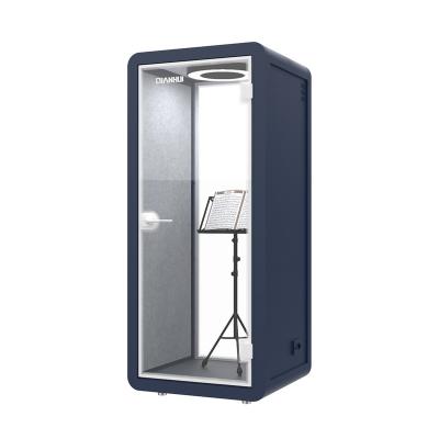 China Thickened Aluminum Profile Spray Paint Practice Soundproof Booth For Single Person Beautiful Private Phone Booth Singing Reading Office Building for sale