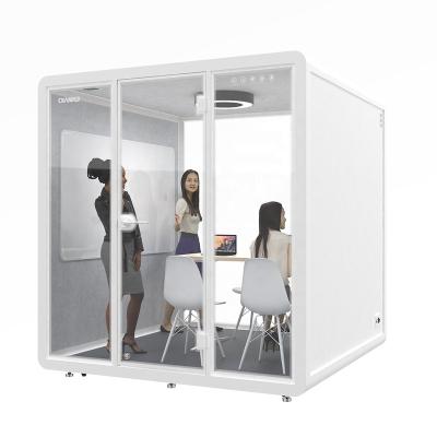 China 3D Office Modern Soundproof Pod Quite Cabin Meeting Room Model Design Polyester Fiber Soundproof Office Building for sale