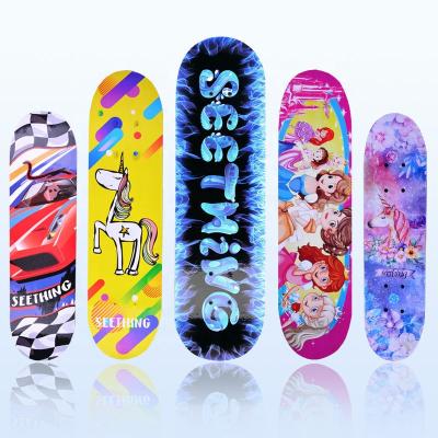 China 7 Layers Children Street Interesting Wooden Skateboard Maple Skateboard Custom Deck Make Cheap Skateboard On Hot Sale for sale