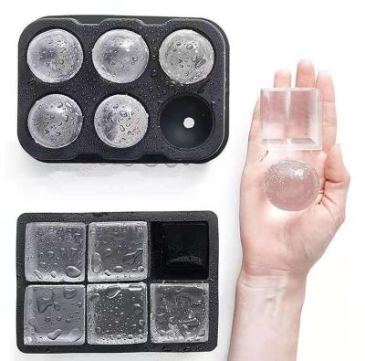 China Viable Hot Sale Silicone 4.5cm Round Ice Ball Maker Mold For Whiskey Ice Cube Tray With 4 Capacity for sale