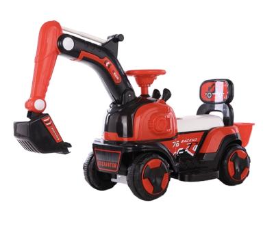 China Eco-friendly Construction Vehicle Boy Toy Car Electric Excavator Can Sit On People Oversized Rechargeable Material Children's Excavator for sale