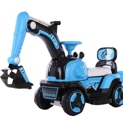 China Eco-friendly Material RC Excavator Charging RC Car Model Toys With Music And Lights Box Sit Children for sale