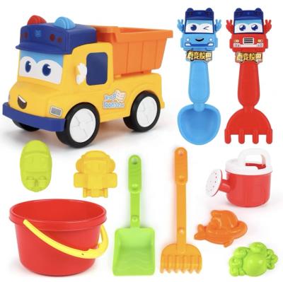 China Interesting Eco-Friendly Wheat Straw Beach Toy With Shovel And Trolley For Kids for sale