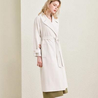 China Wholesale Anti-wrinkle Long Trench Coat Women British Style Spring Jacket Mid Length Autumn Mid Length Coat Small for sale