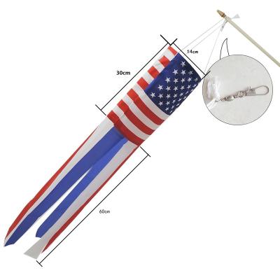 China American Amazon promotional polyester car windsock sublimation hot selling VOLANTE printing custom design usa windsock decy for sale