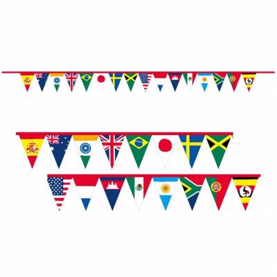 China New Decoration Colorful International Pennant All Country Flags Mini Pennant Flag String For International Party Flag for sale