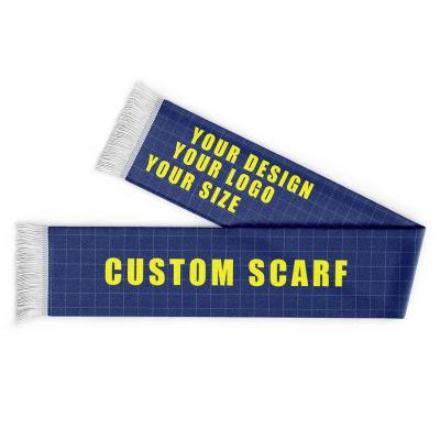 China Free sample chuangdong factory print scarf custom printed polyester custom design and size football scarf for sale