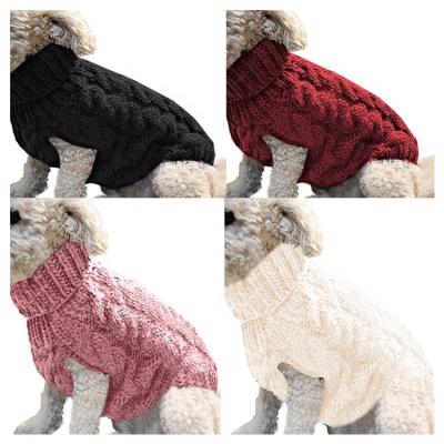 China Stocked Popular Pet Clothes For Rabbits Coat Dog Sweater Pet Warm Wool Knit Sweater Pet Sweater for sale