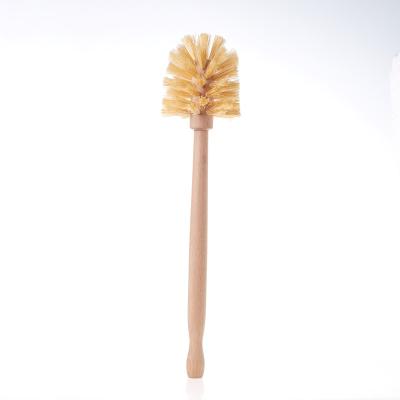 China Ningbo Viable Embody Natural Wooden Cup Long Handle Bottle Jar Brush Kitchen Washing Cup Brush Bottle Cleaning Zero Waste Brush for sale