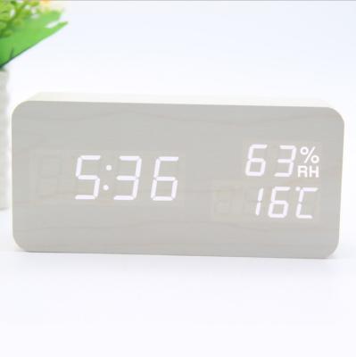 China Antique Large Digital Jumbo Display Wooden Table Clocks LED Table Style Alarm Clock for sale