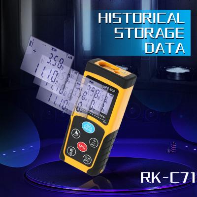 China Area Laser Distance Meter Rangefinder 100m Laser Range Finder RK-C70 Tape Measure for sale